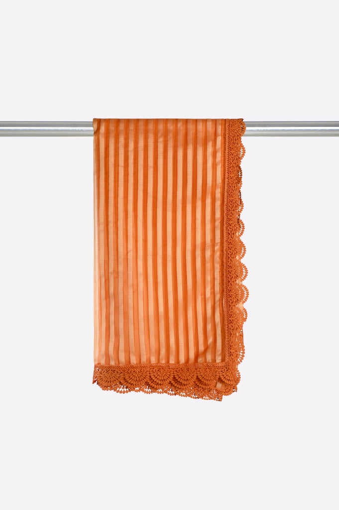 Orange Plain Dupatta