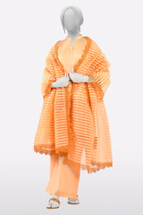 Orange Plain Dupatta