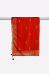 Red Printed Dupatta