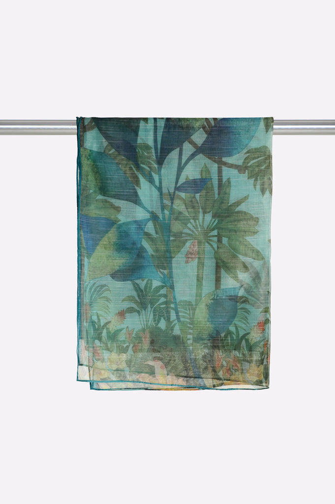 Light Blue Printed Dupatta