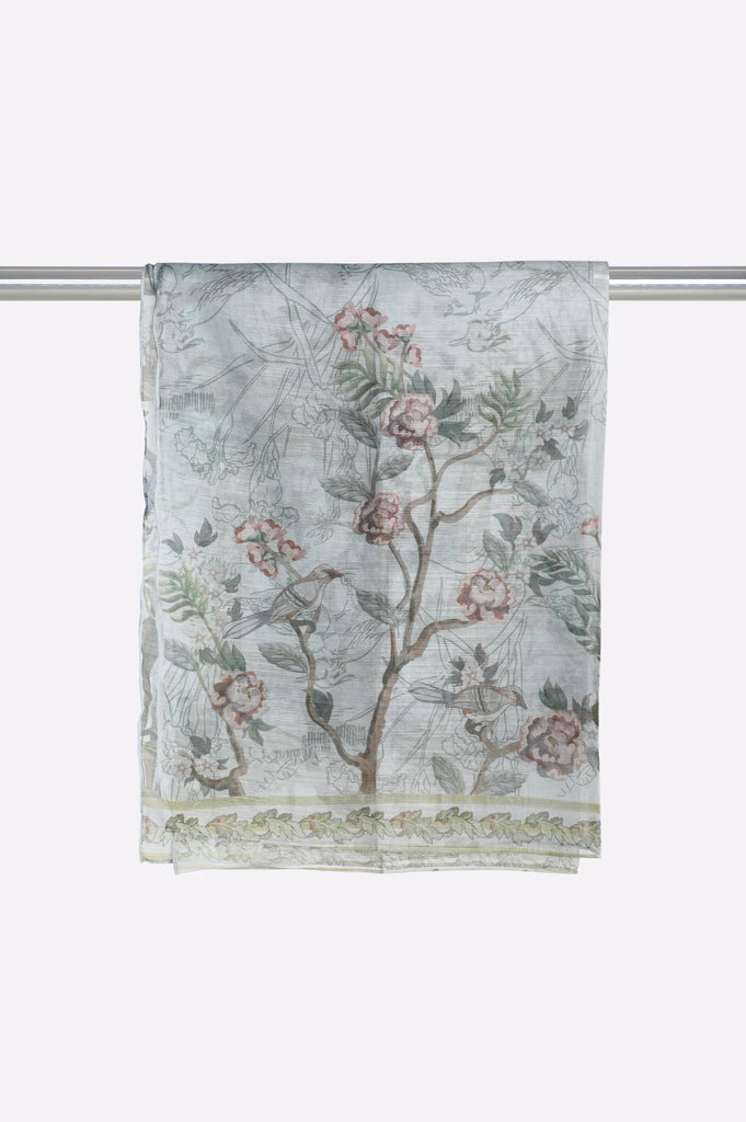 Blue Printed Dupatta