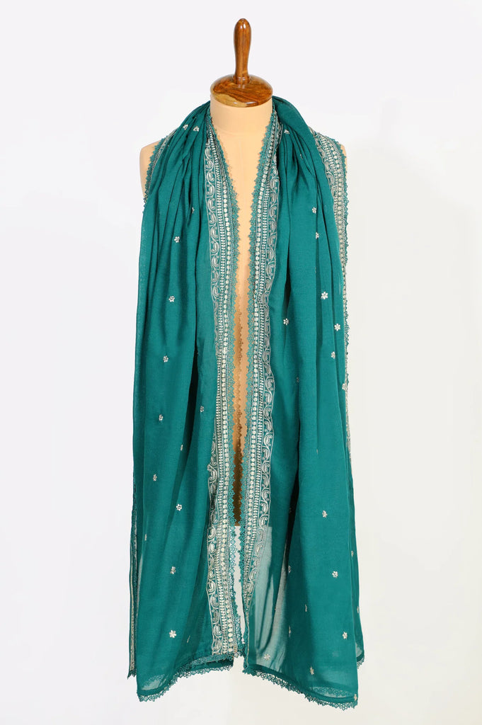 Green Embroidered Dupatta