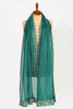 Dark Green Embroidered Dupatta