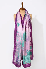 Purple Printed Dupatta