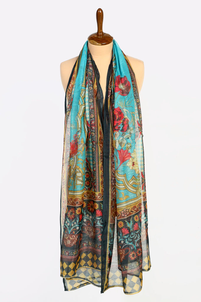 Green Printed Dupatta