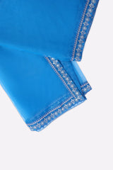 Blue Embroidered Dupatta