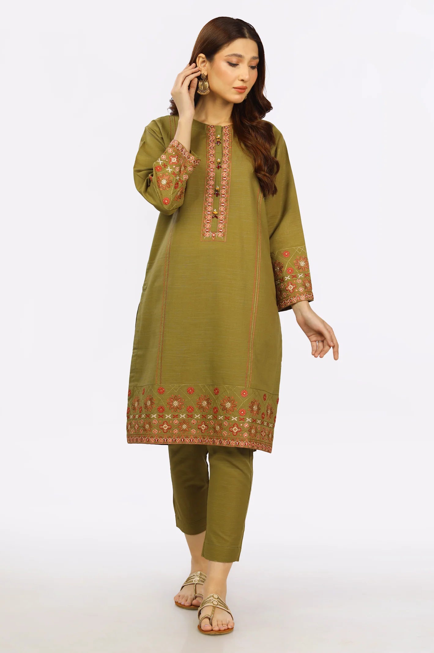 Khaddar Embroidered 2PC Suit From Sohaye By Diners