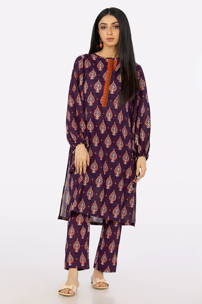 Purple Printed 2PC