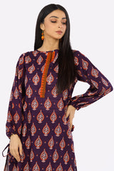 Purple Printed 2PC