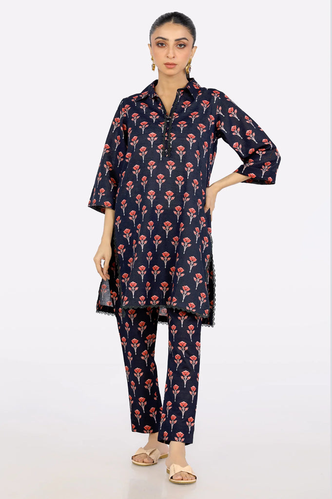 2PC Khaddar Black Suit From Sohaye By Diners
