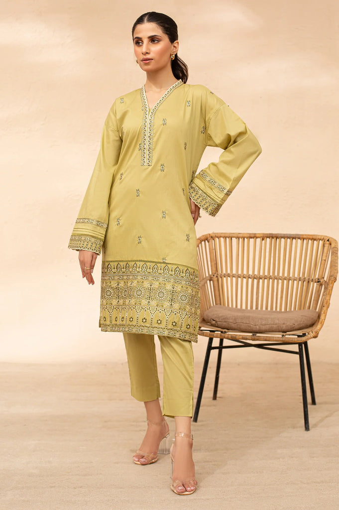 2PC Embroidered Suit - Diners