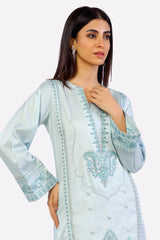 Light Blue Cambric Embroidered 2PC Suit From Sohaye By Diners