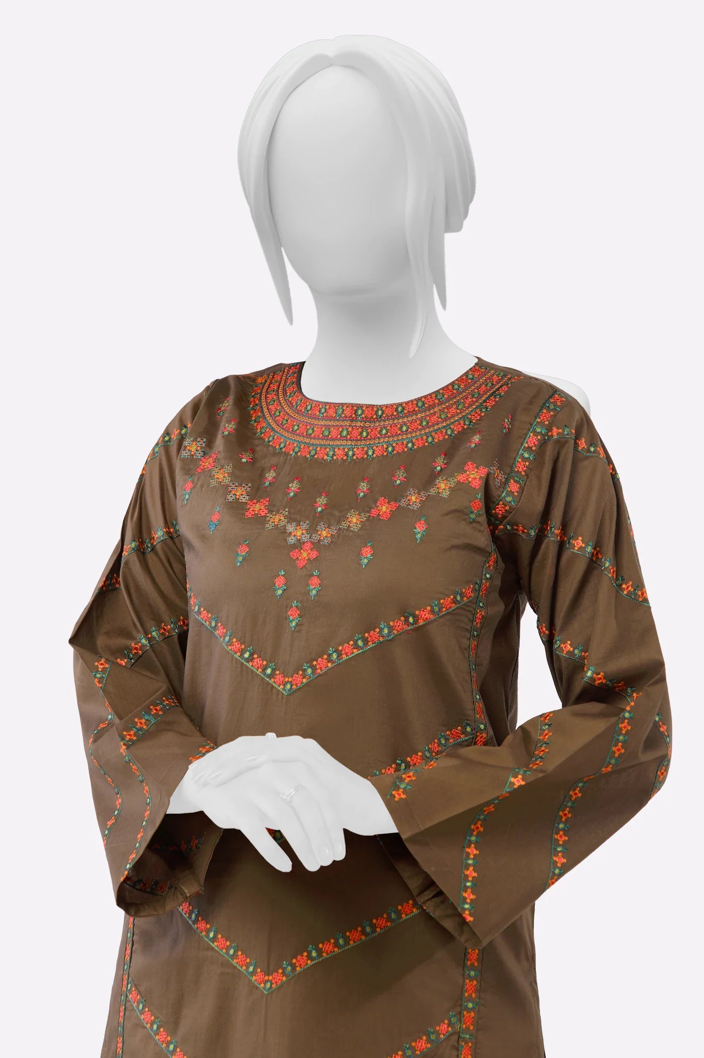 Brown Embroidered 2PC From Sohaye By Diners