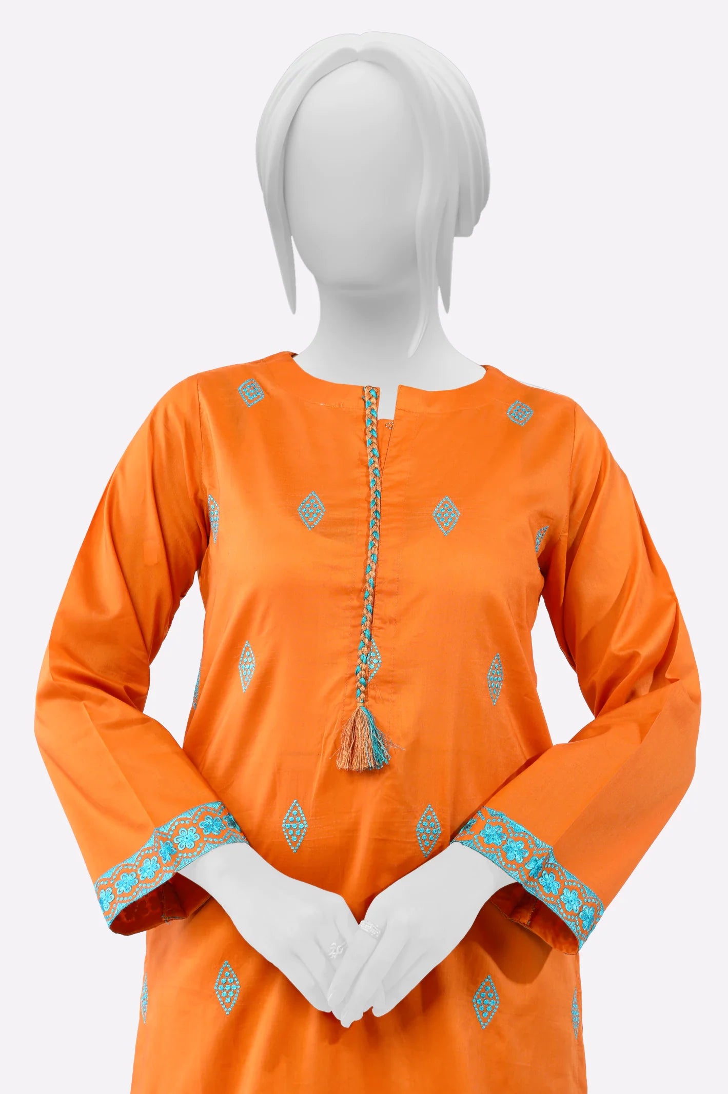 Orange Embroidered 2PC From Sohaye By Diners