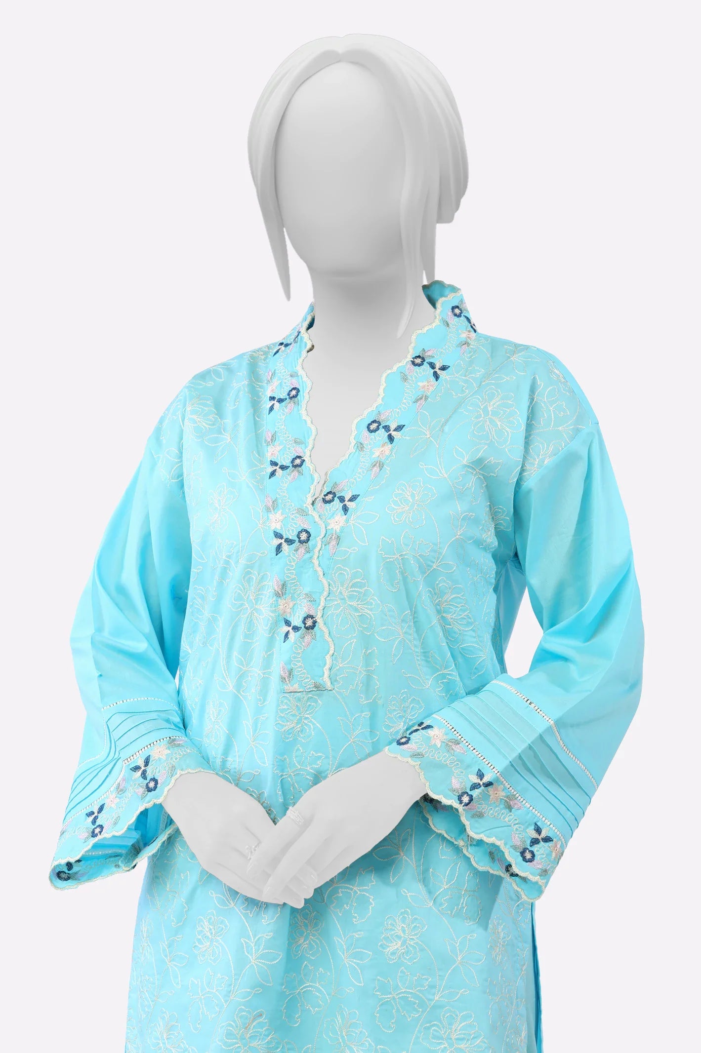 Sky Blue Embroidered 2PC From Sohaye By Diners