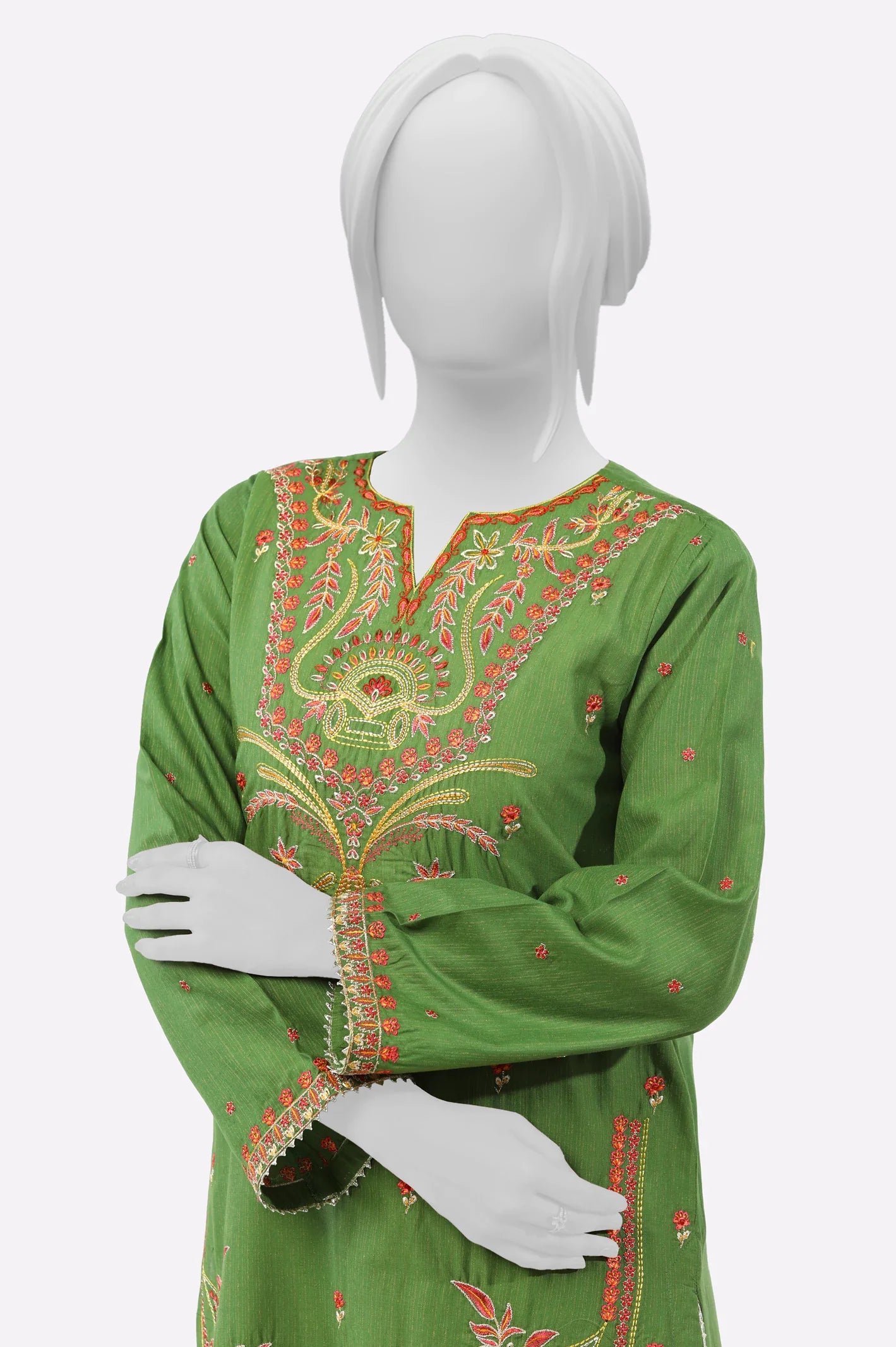 Green Embroidered 2PC From Sohaye By Diners