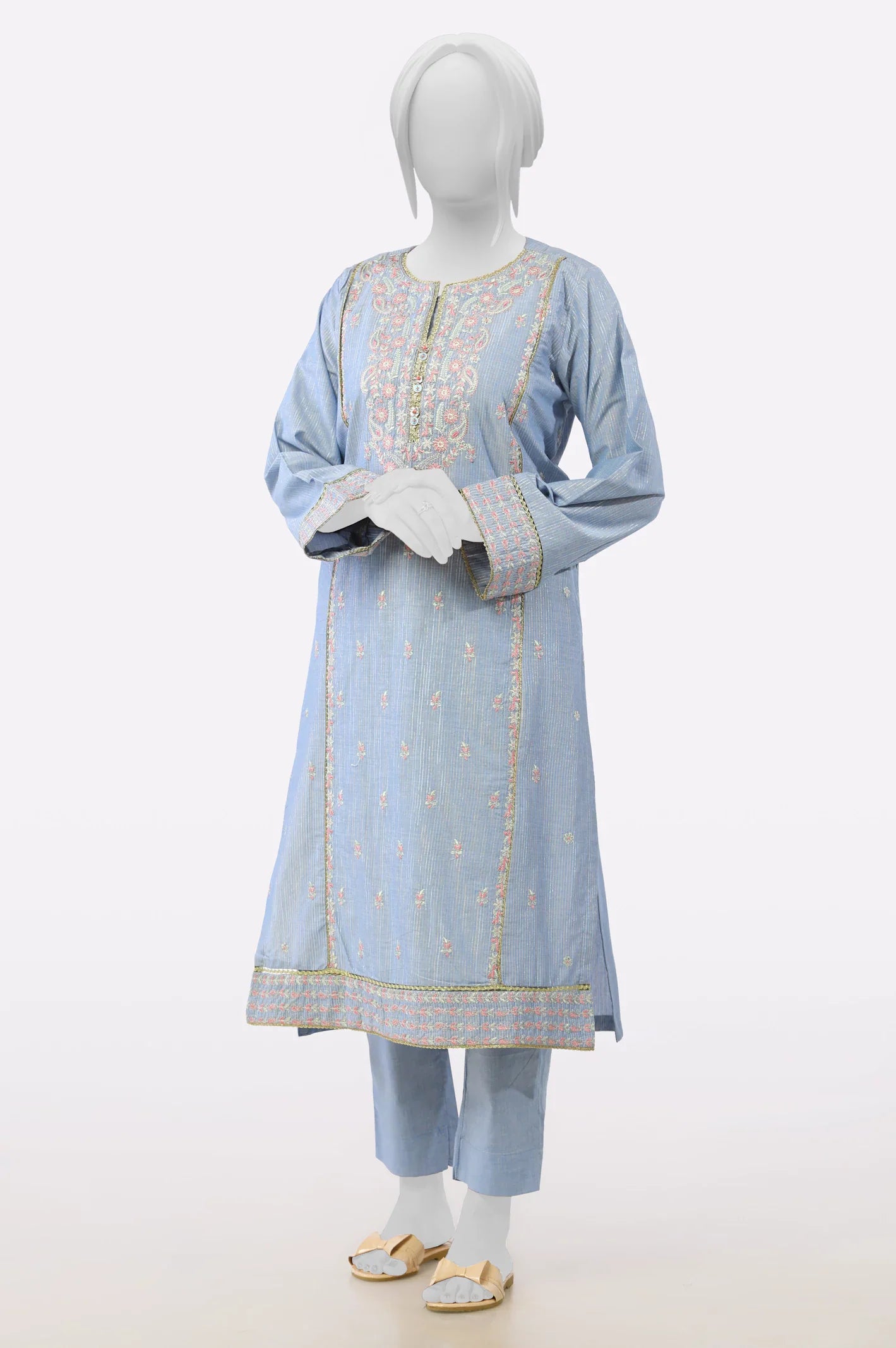 Sky Blue Embroidered 2PC From Sohaye By Diners