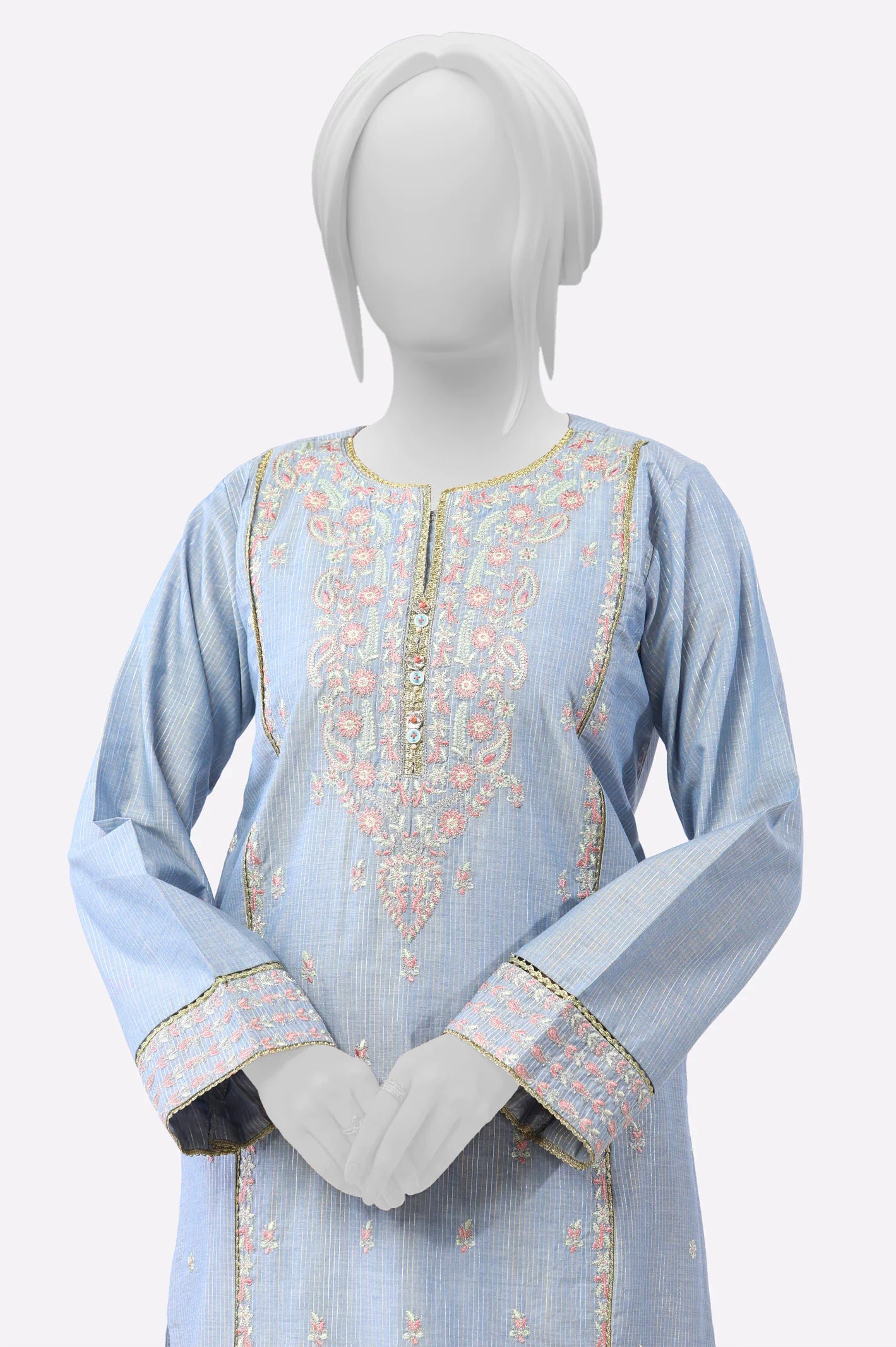 Sky Blue Embroidered 2PC From Sohaye By Diners