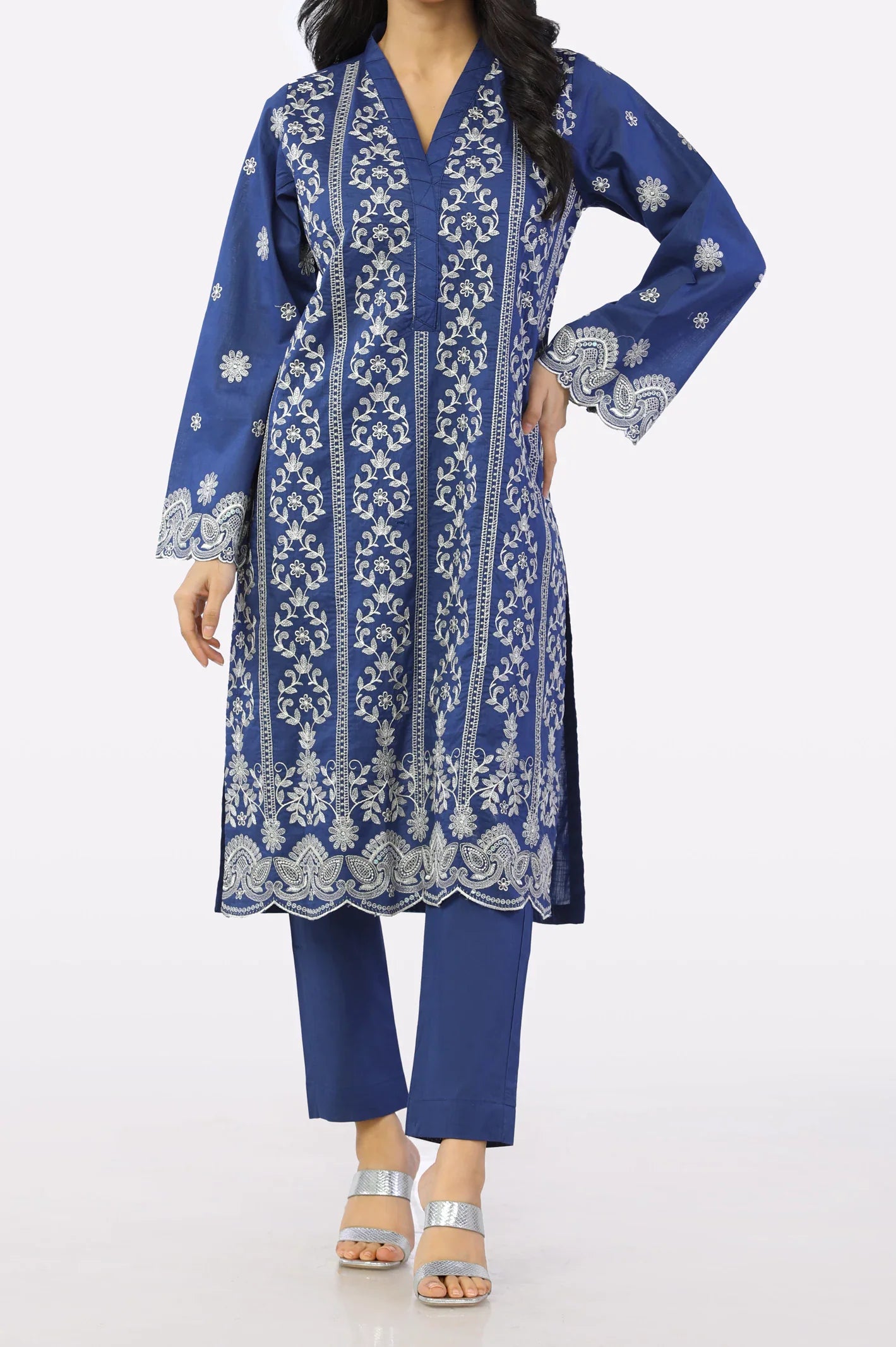 Blue Embroidered 2PC From Sohaye By Diners