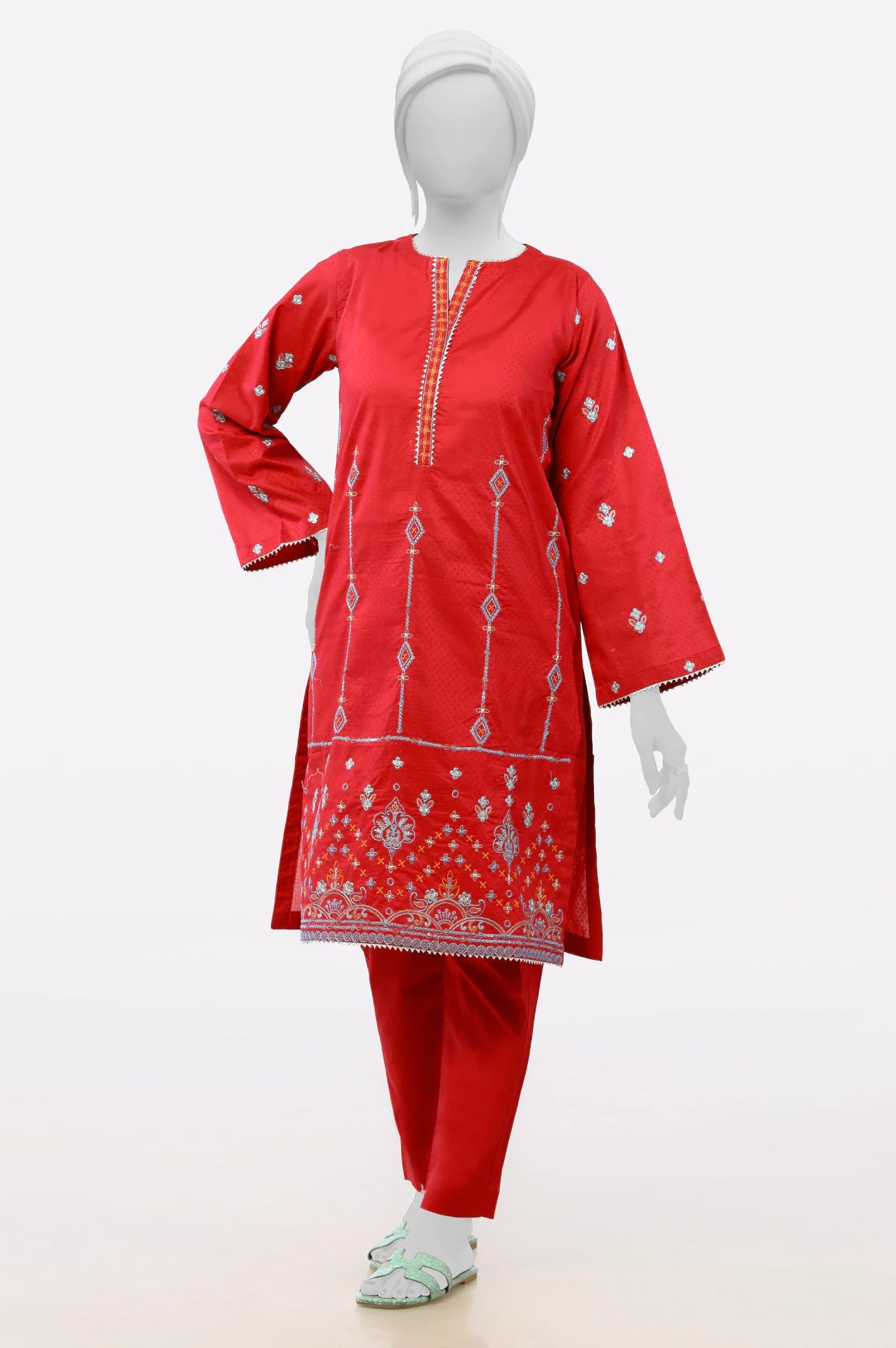 Dark Pink Embroidered 2PC From Sohaye By Diners