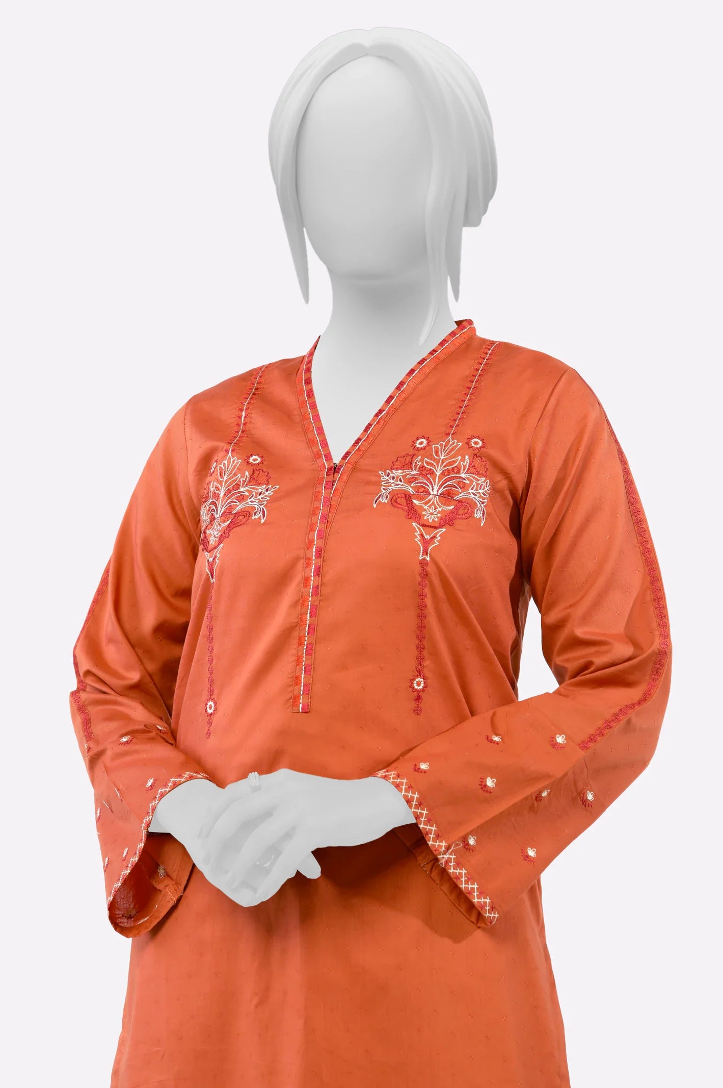 Rust Embroidered 2PC From Sohaye By Diners