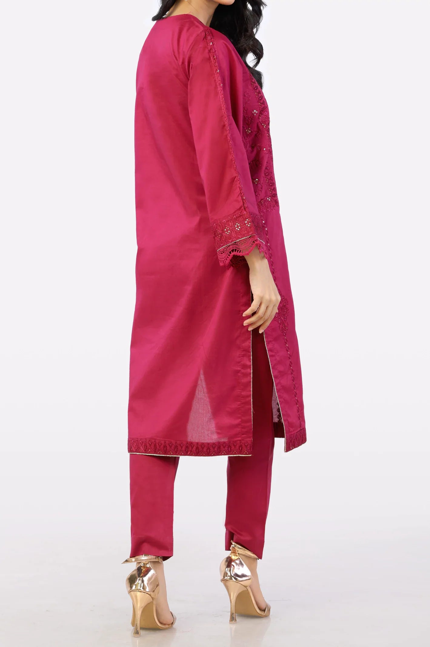 Maroon Embroidered 2PC From Sohaye By Diners