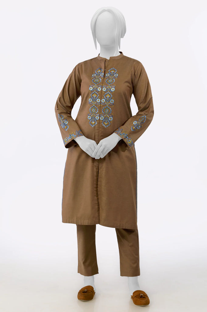 Brown Embroidered 2PC From Sohaye By Diners