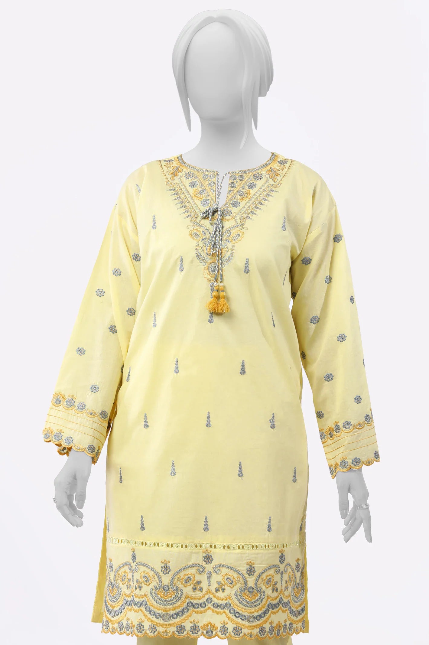 Yellow Embroidered 2PC From Sohaye By Diners