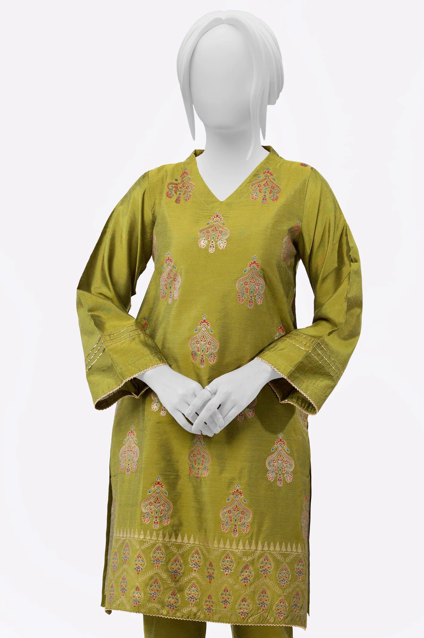 Olive Block Printed 2PC From Sohaye By Diners