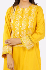 Yellow Embroidered 2PC