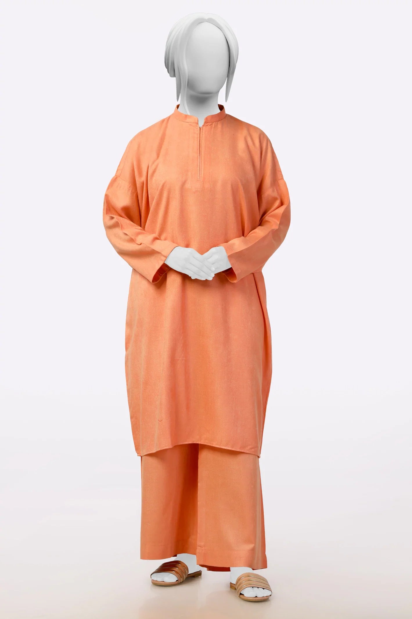 Peach Stylised 2PC Suit From Sohaye By Diners