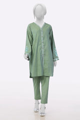 Green Embroidered 2PC