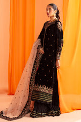 Black Embroidered Ready To Wear Shirt and Dupatta