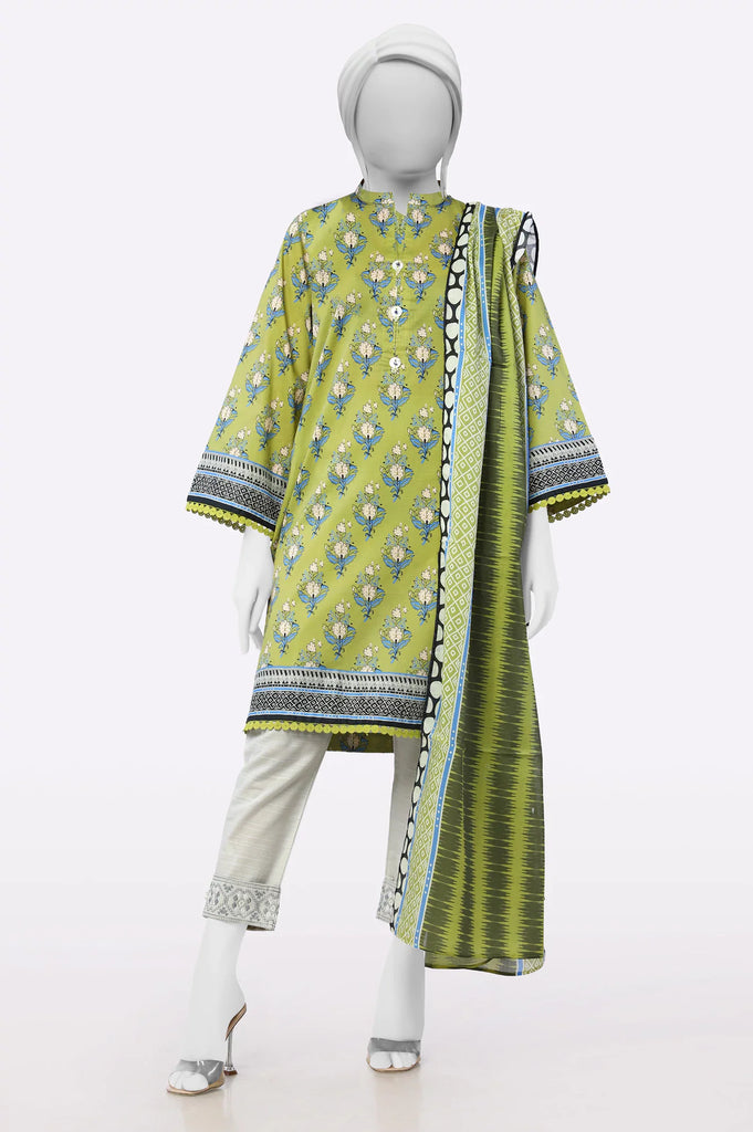 Light Green Printed Kurti With Dupatta From Sohaye By Diners