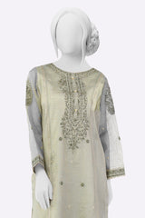 Beige Embroidered 2PC