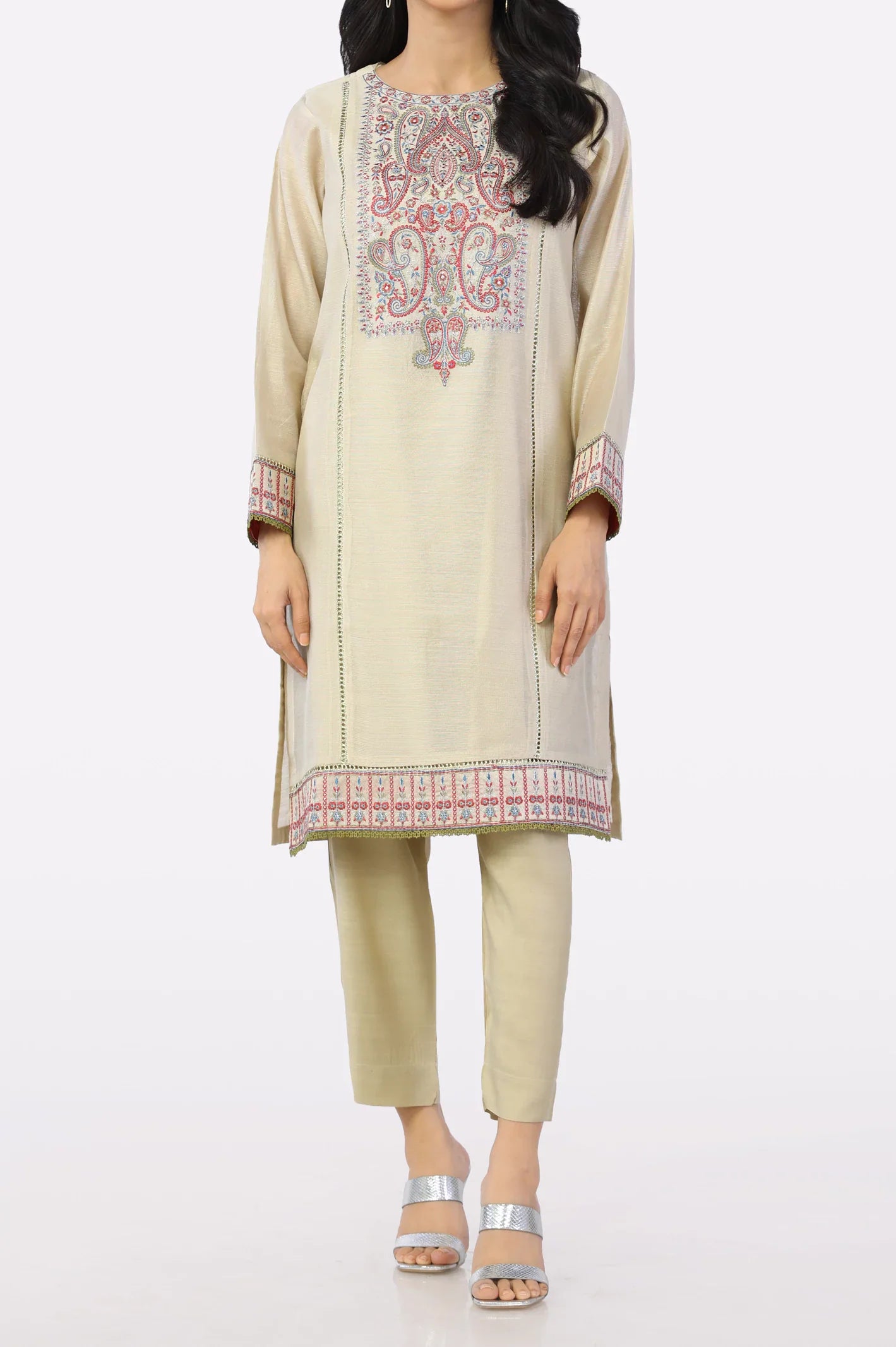 Cream Embroidered 2PC From Sohaye By Diners