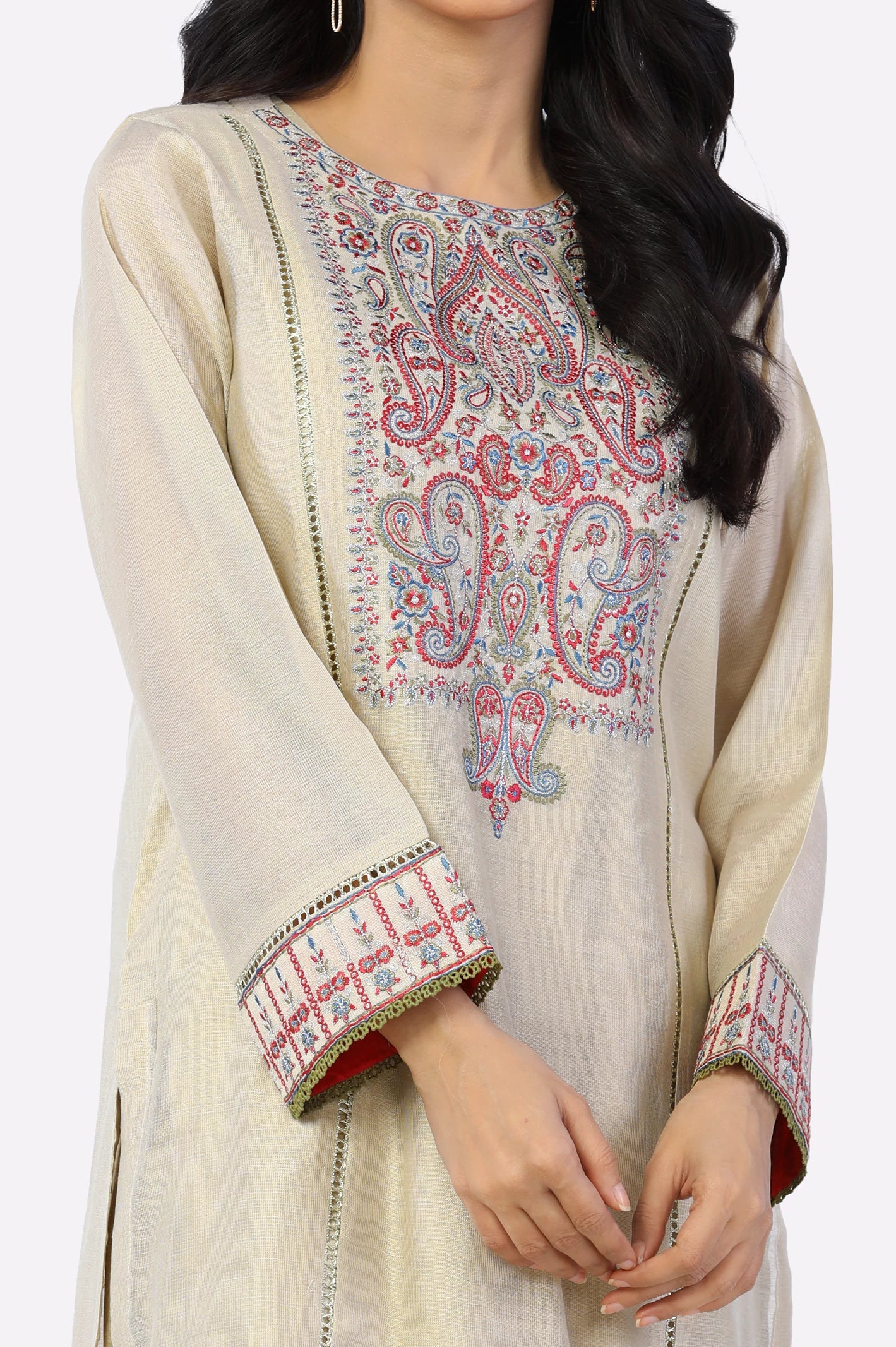 Cream Embroidered 2PC From Sohaye By Diners
