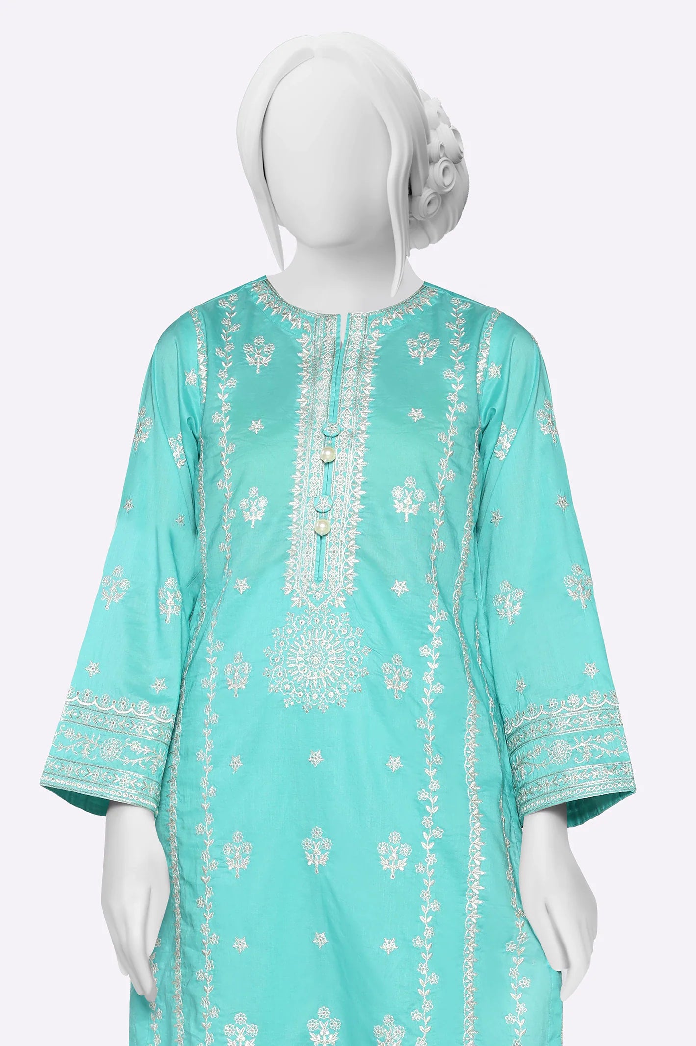 Green Embroidered 2PC From Sohaye By Diners