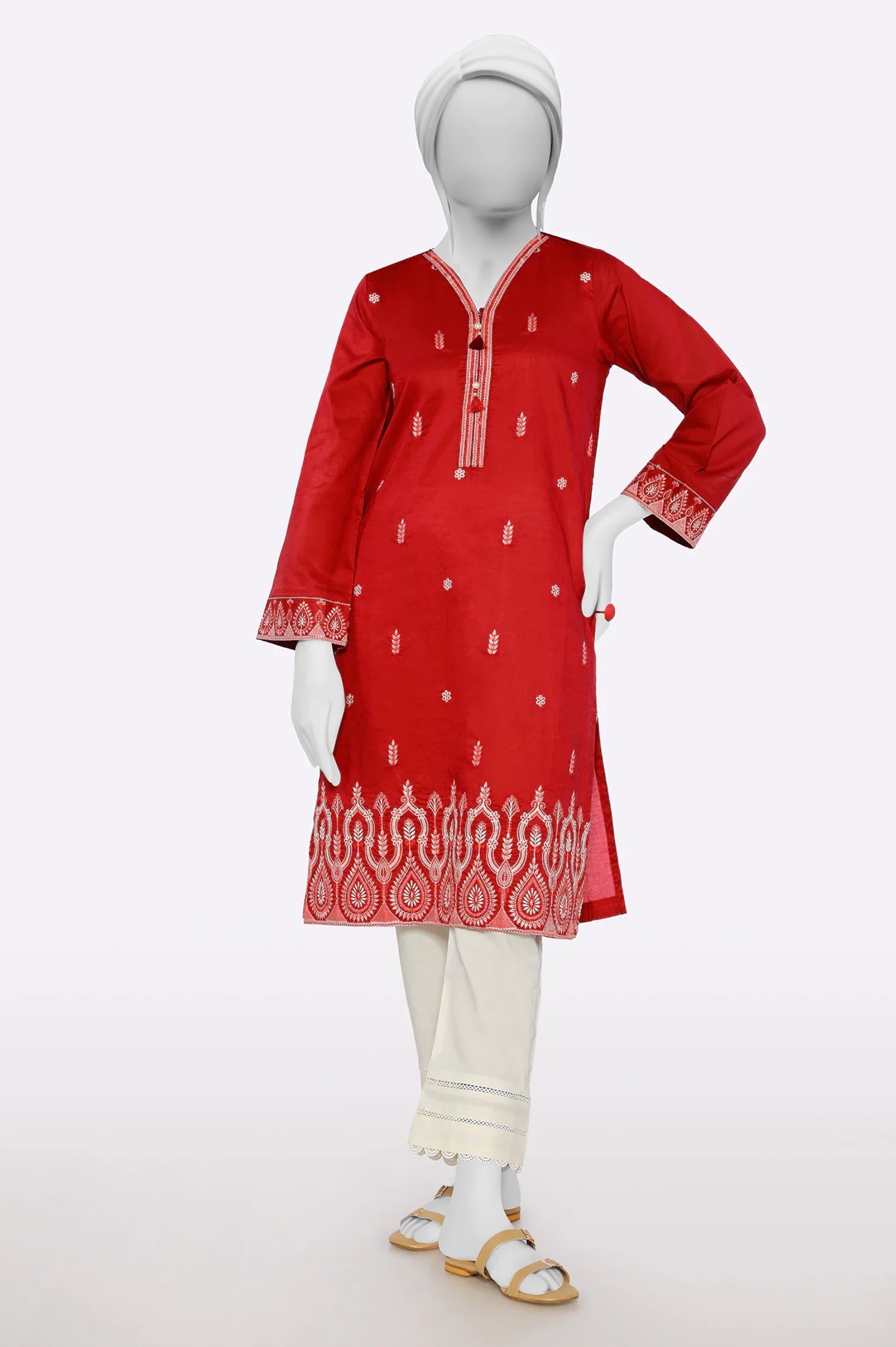 Red Embroidered 2PC From Sohaye By Diners