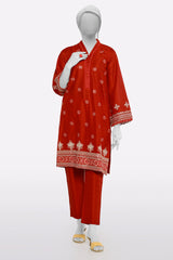 Red Embroidered 2PC