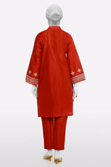 Red Embroidered 2PC