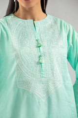 Mint Embroidered 2PC