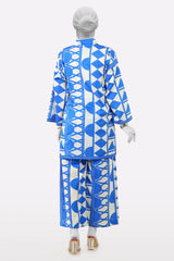 Blue Printed 2PC