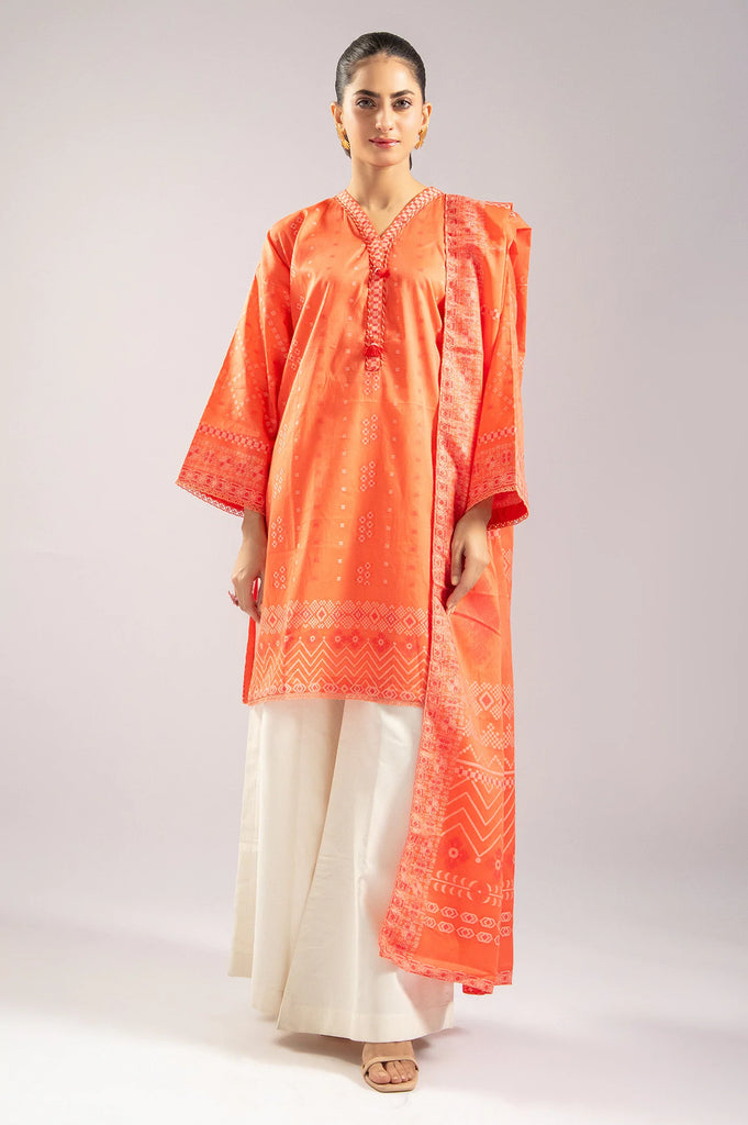 Coral Stylised Kurti with Dupatta