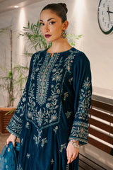 Blue Embroidered 2PC