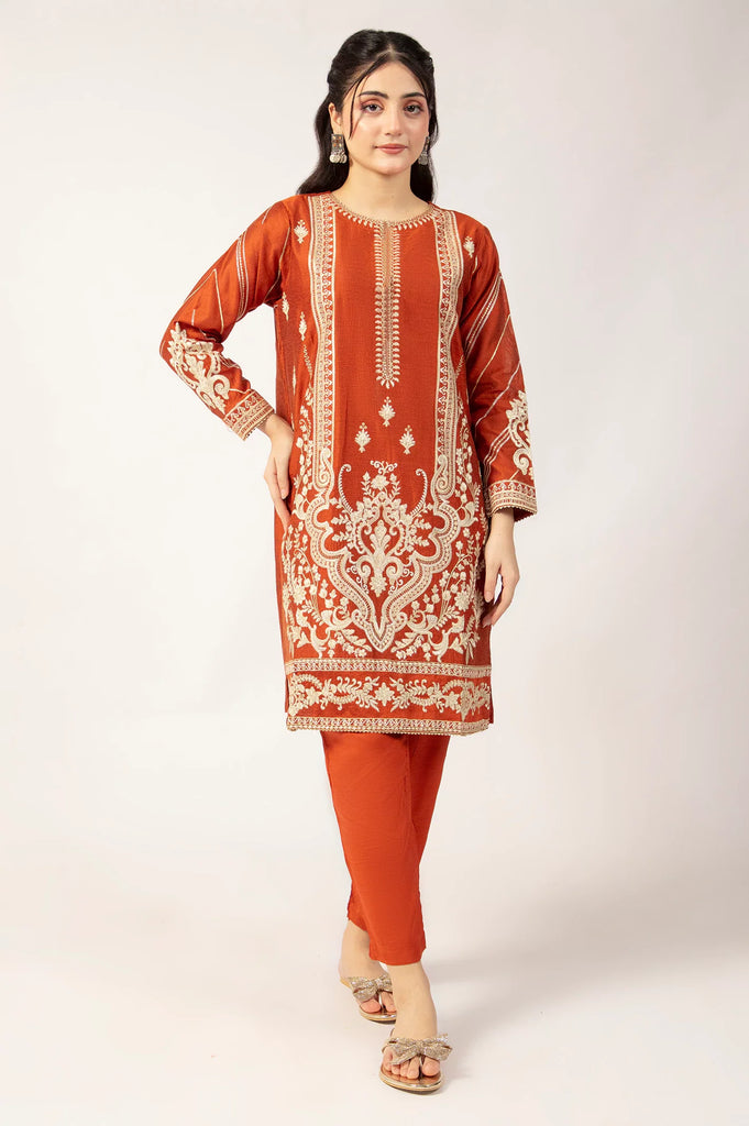Rust Embroidered 2PC
