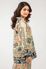 Beige Fusion Printed 2PC