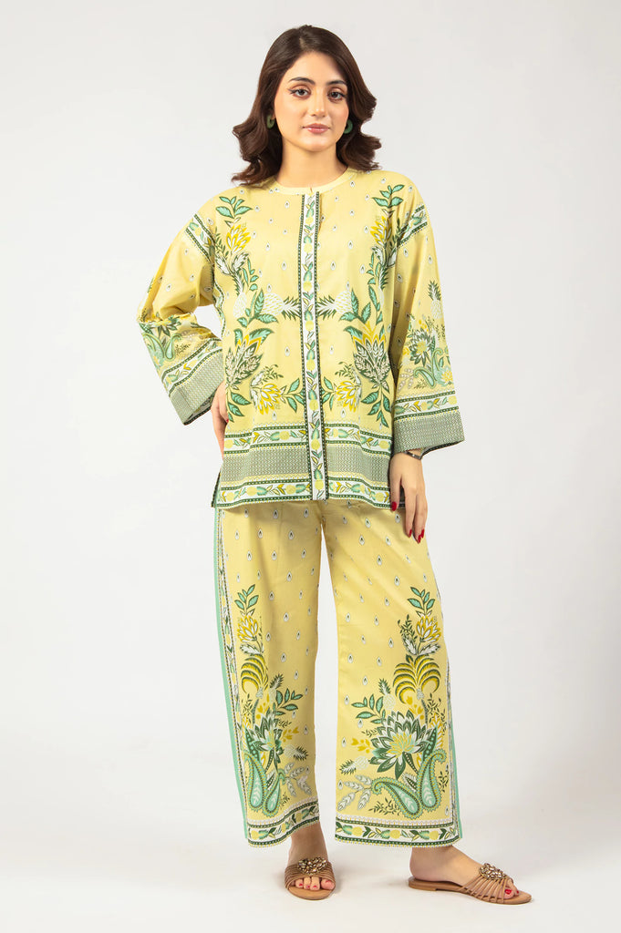 Yellow Fusion Printed 2PC