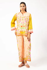 Mustard Printed 2PC