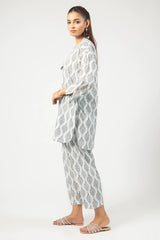 White Printed 2PC